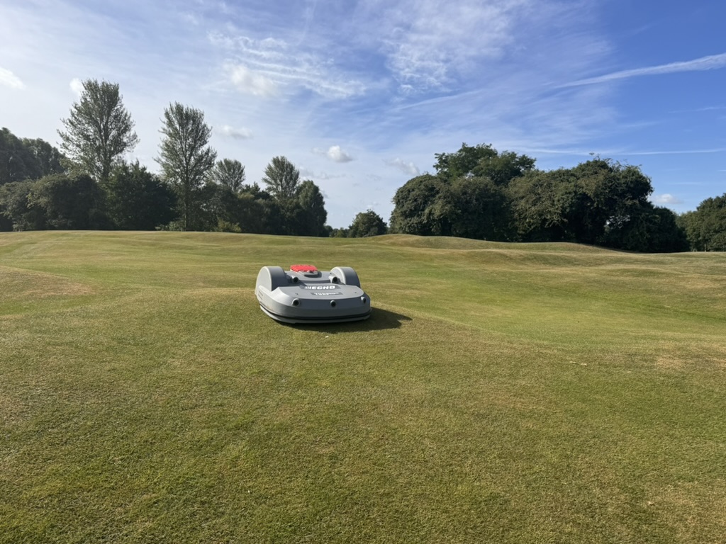 Echo Robotic Mower cutting golf course